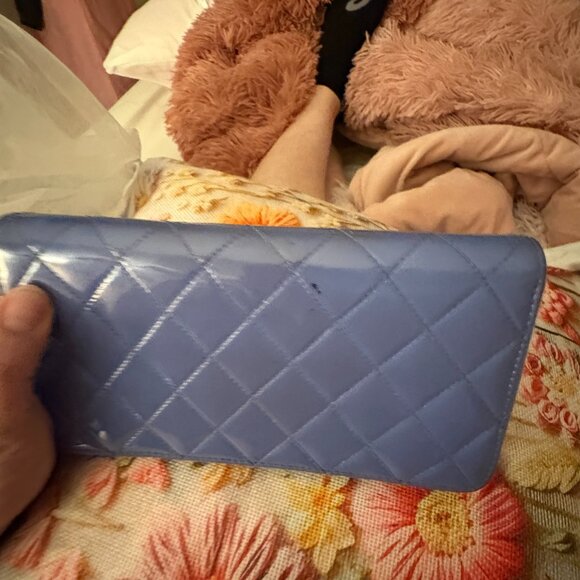 chanel long zippy blue patent wallet - Picture 3 of 5
